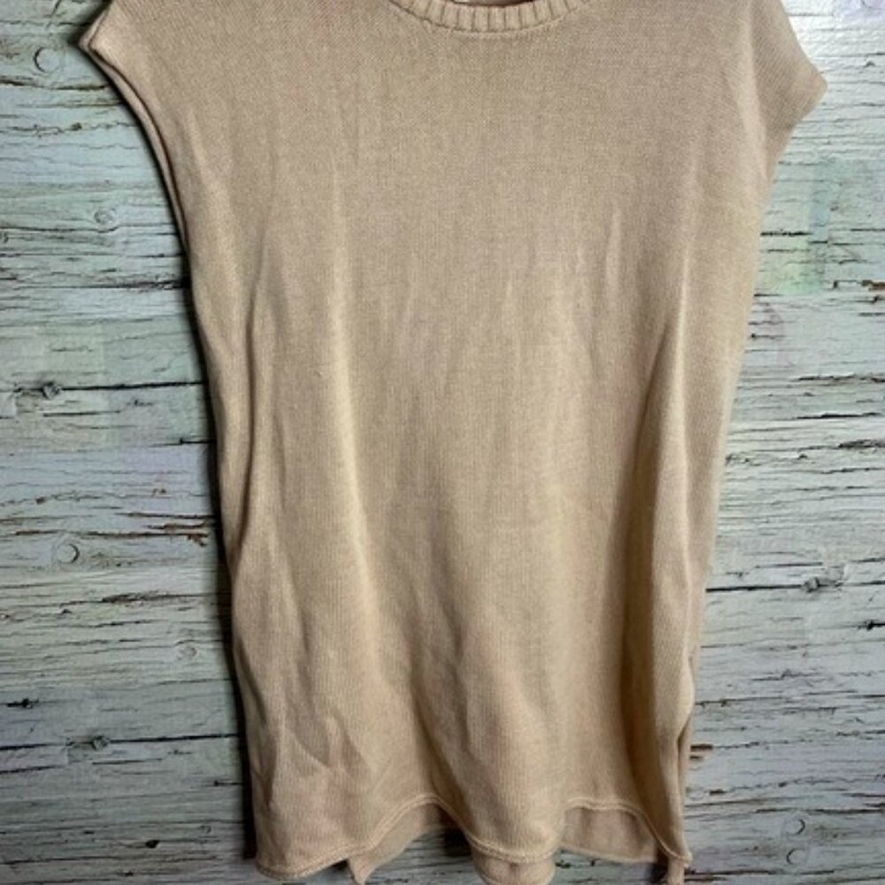 sweater tank long cream vest